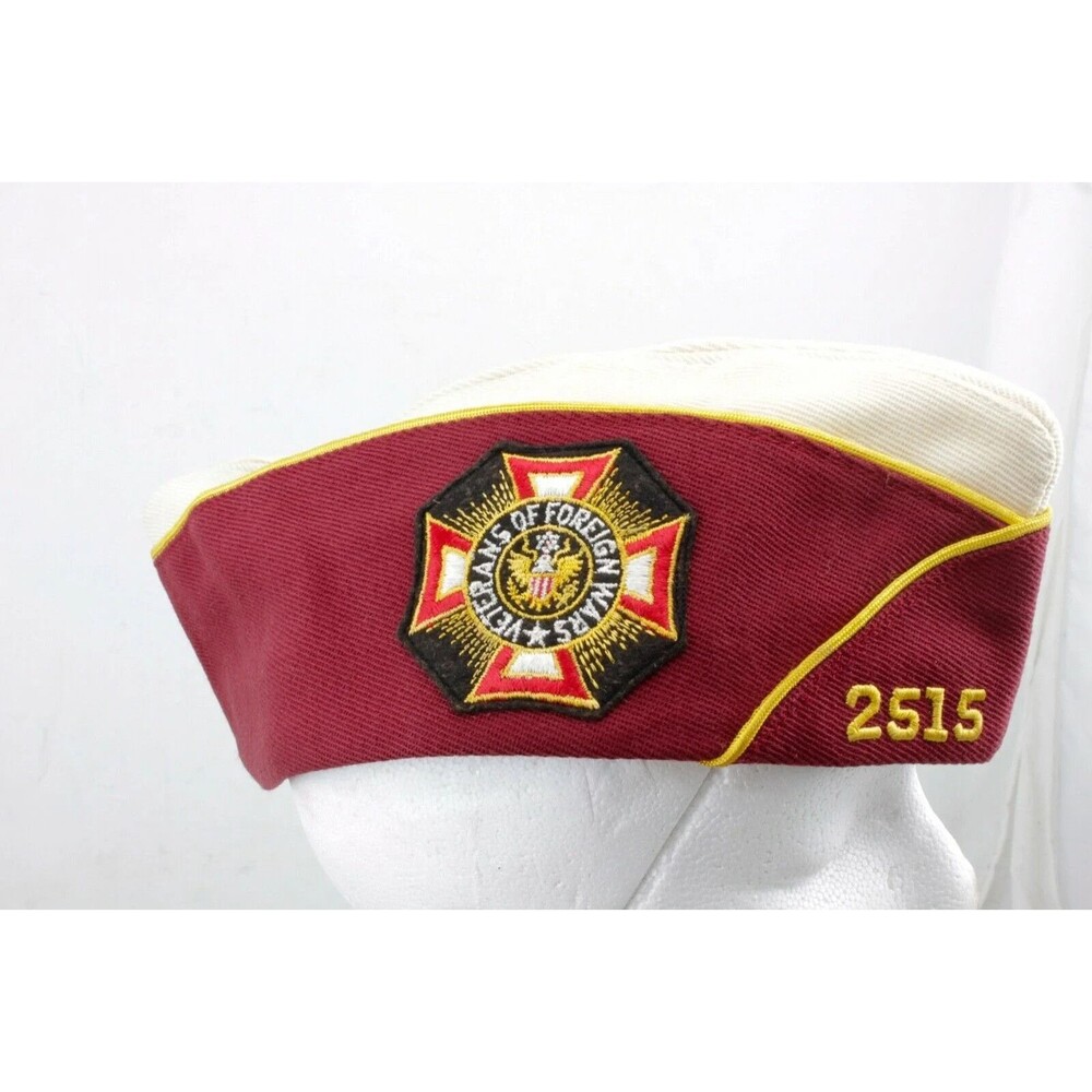VFW 5th District California Surgeon Red White Garrison Cap Vintage Hat